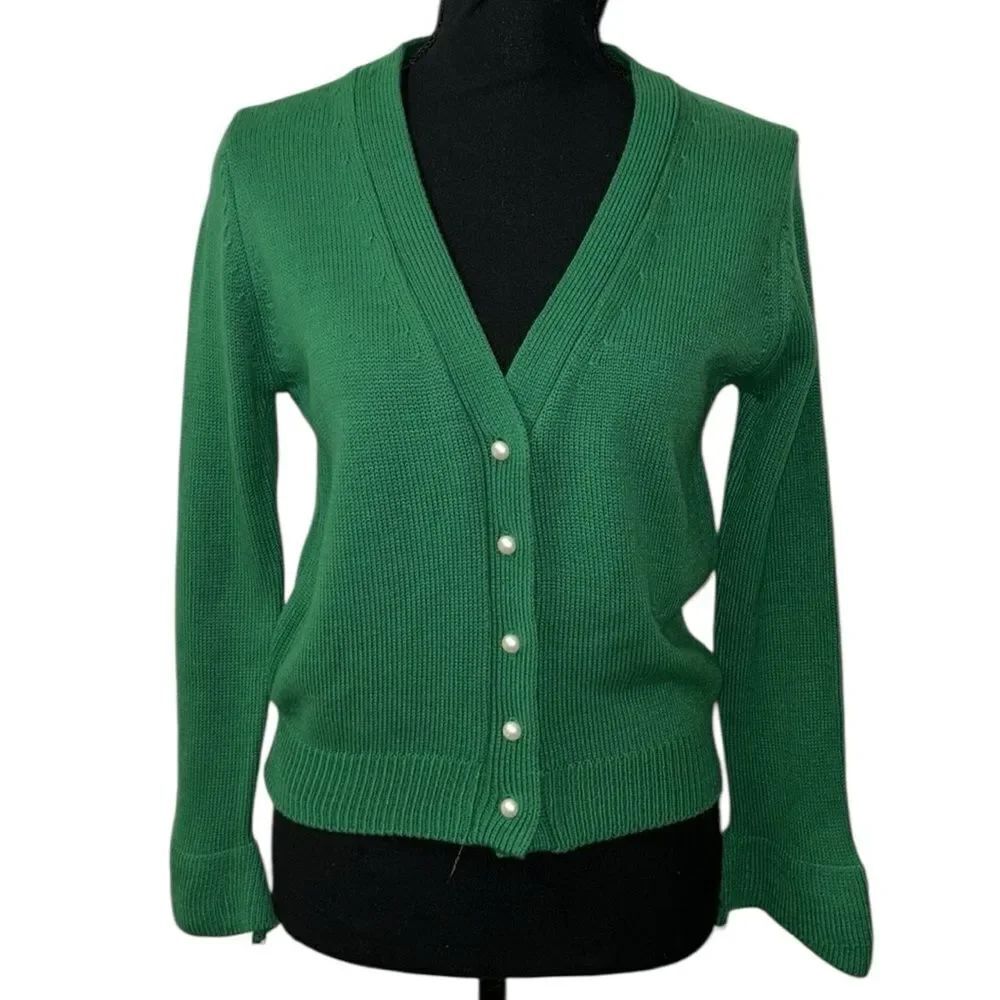 Women’s Green Button Down Cardigan